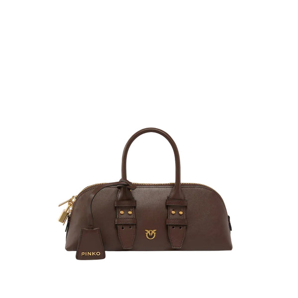 Pinko Escape Small Leather Bag in Brown
