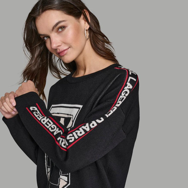 KARL CHARACTER SWEATER WITH LOGO TAPING size XL