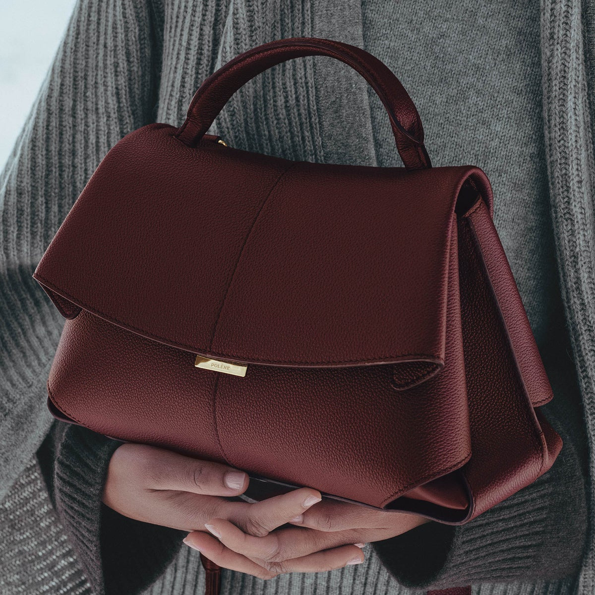 Polene Mokki EDITION TEXTURED BLACK CHERRY