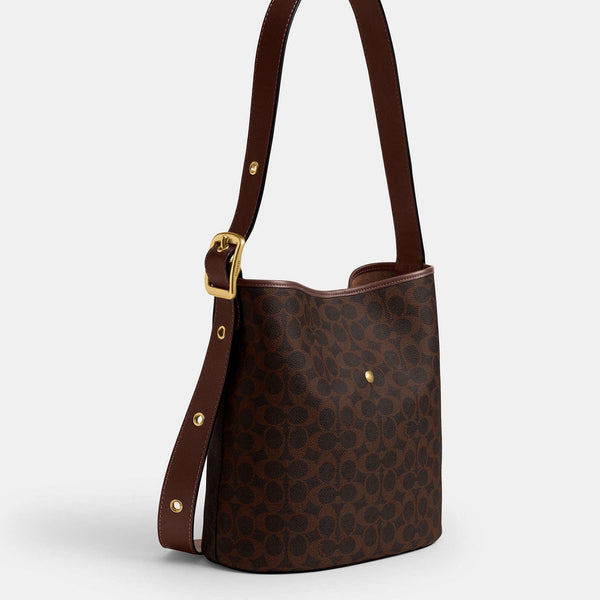 Coach Bleecker bucket bag made from signature canvas