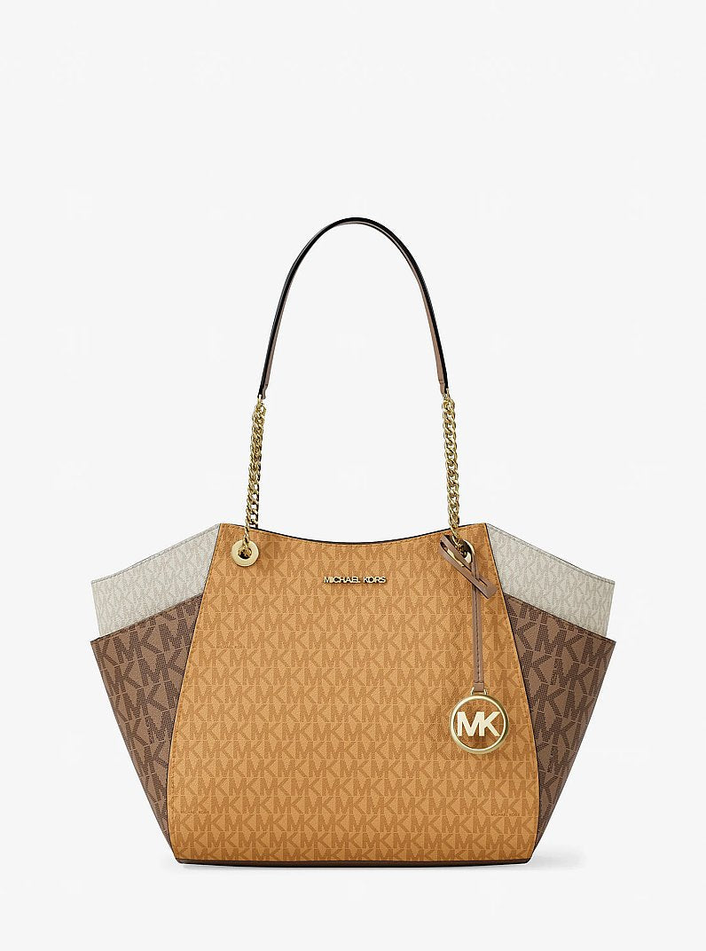 Micheal Kors Large Jet Set tote bag with color blocking and signature logo