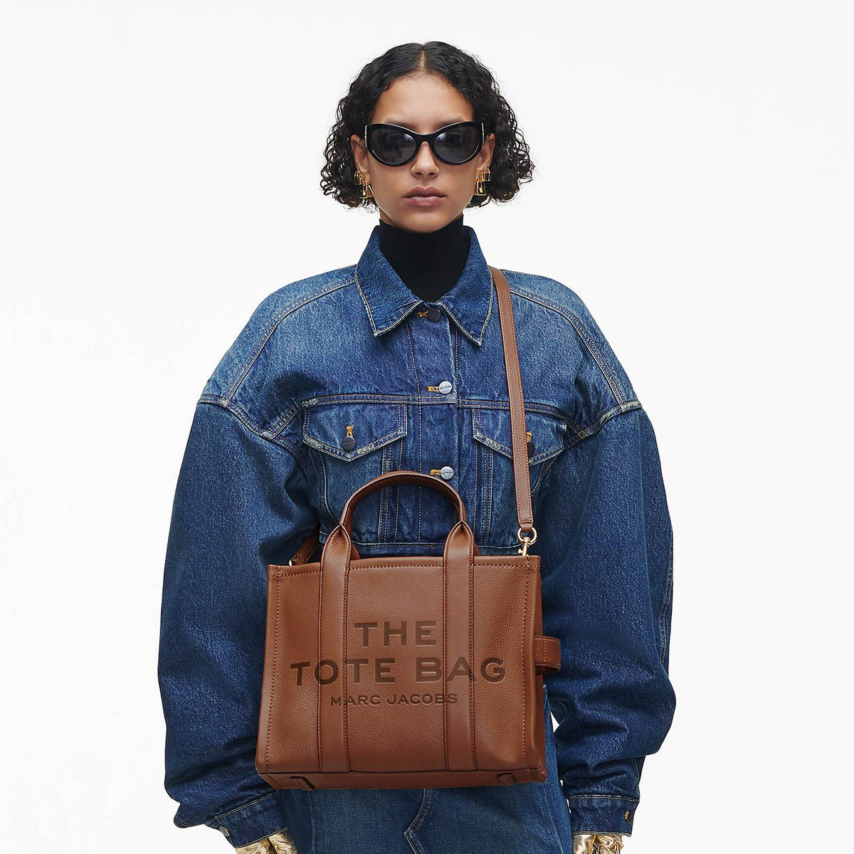 The leather medium tote bag Marc Jacobs