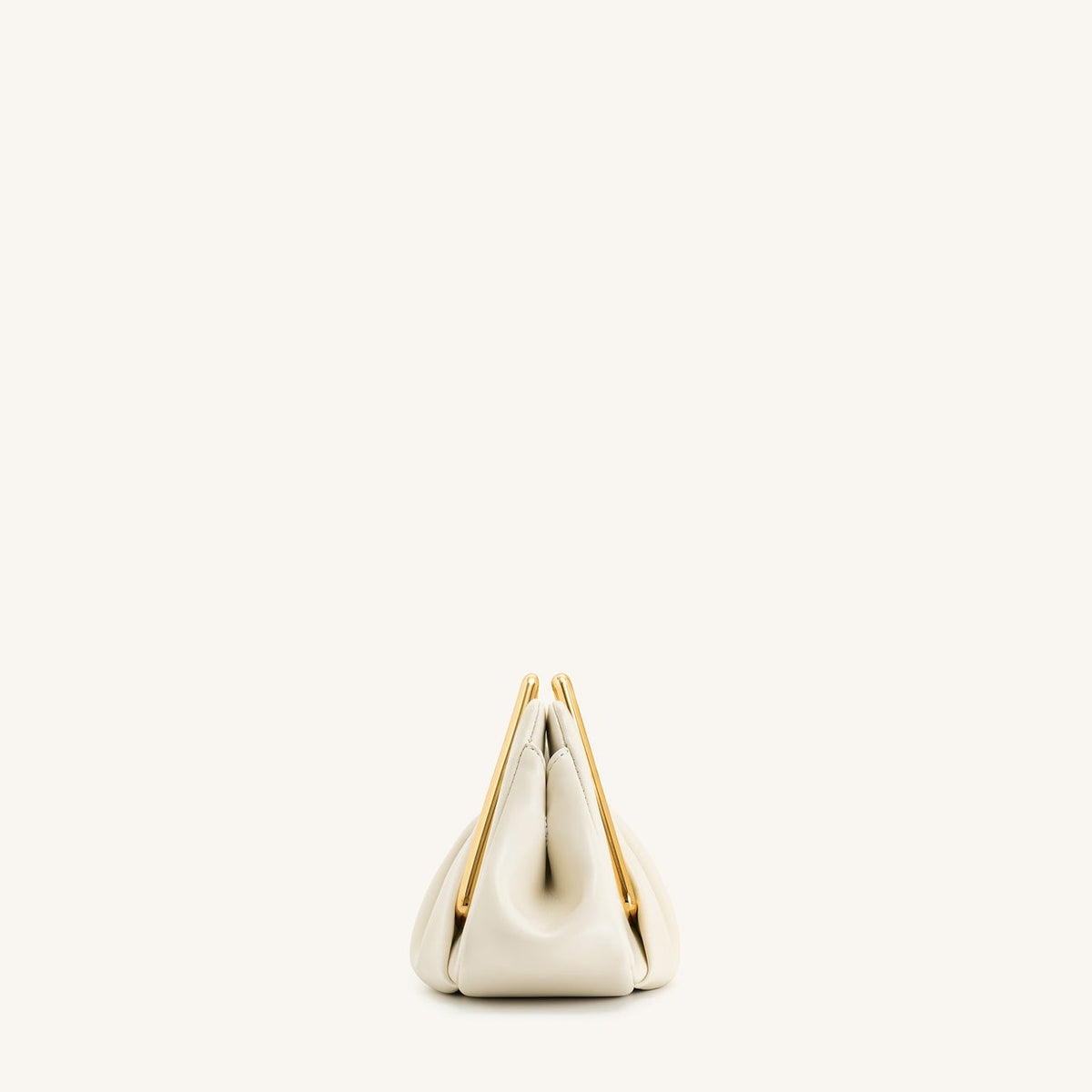 JW PEI Lila Metal Frame Clutch in White