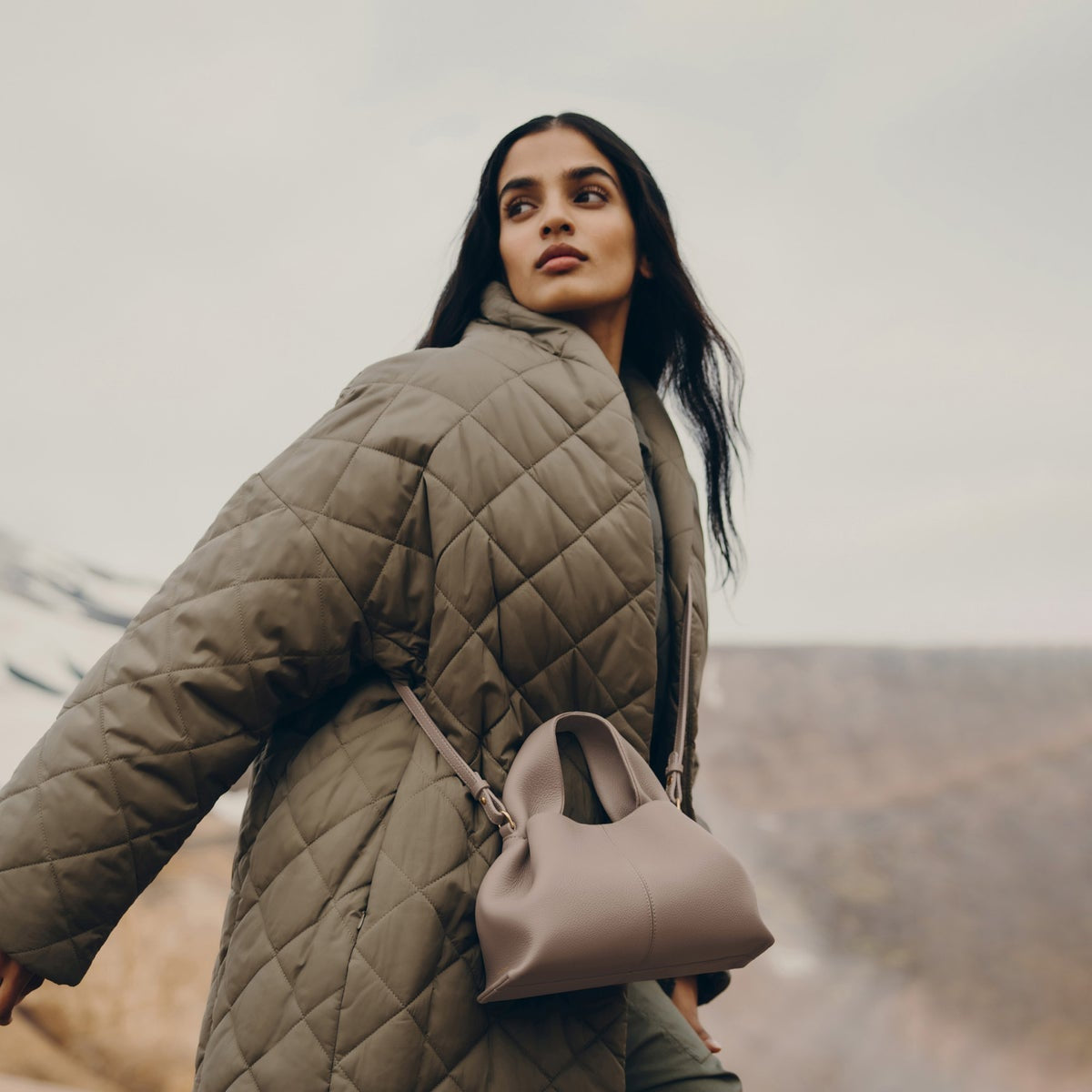 Polene Numéro Neuf Mini EDITION TEXTURED TAUPE