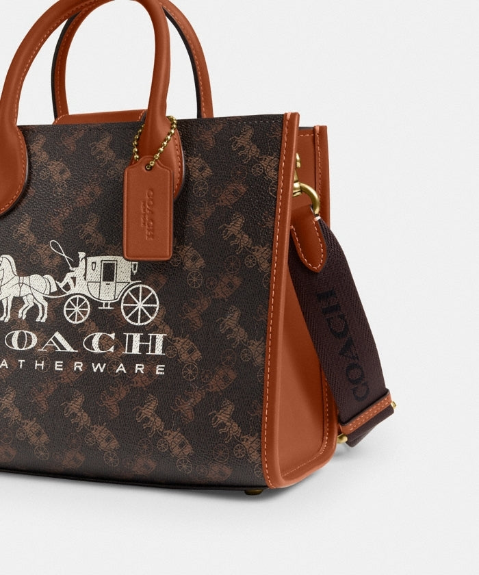 Coach Ace Tote 26 With Horse And Carriage Print