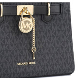 MICHAEL KORS OUTLET HAMILTON Satchel Medium - MK Signature in black