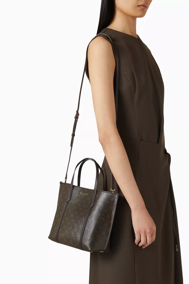 TORY BURCH Small Perry Tote Bag in Coated-canvas