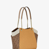 Micheal Kors Large Jet Set tote bag with color blocking and signature logo