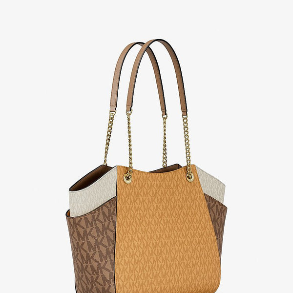 Micheal Kors Large Jet Set tote bag with color blocking and signature logo