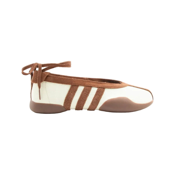 TAEKWONDO MEI BALLET W - Ankle strap ballet pumps - cream white/preloved brown/gold-coloured metallic size 39