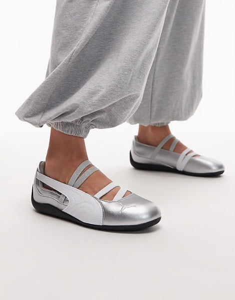 PUMA Speedcat ballet flats in silver size 38