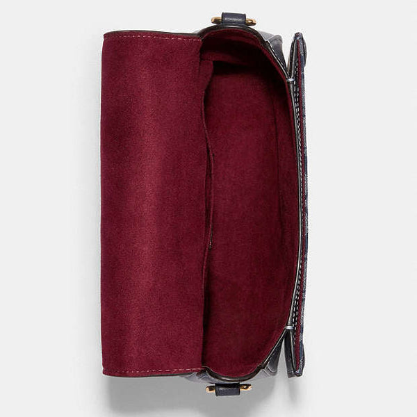 Coach Georgie Saddle Bag In Signature Chambray