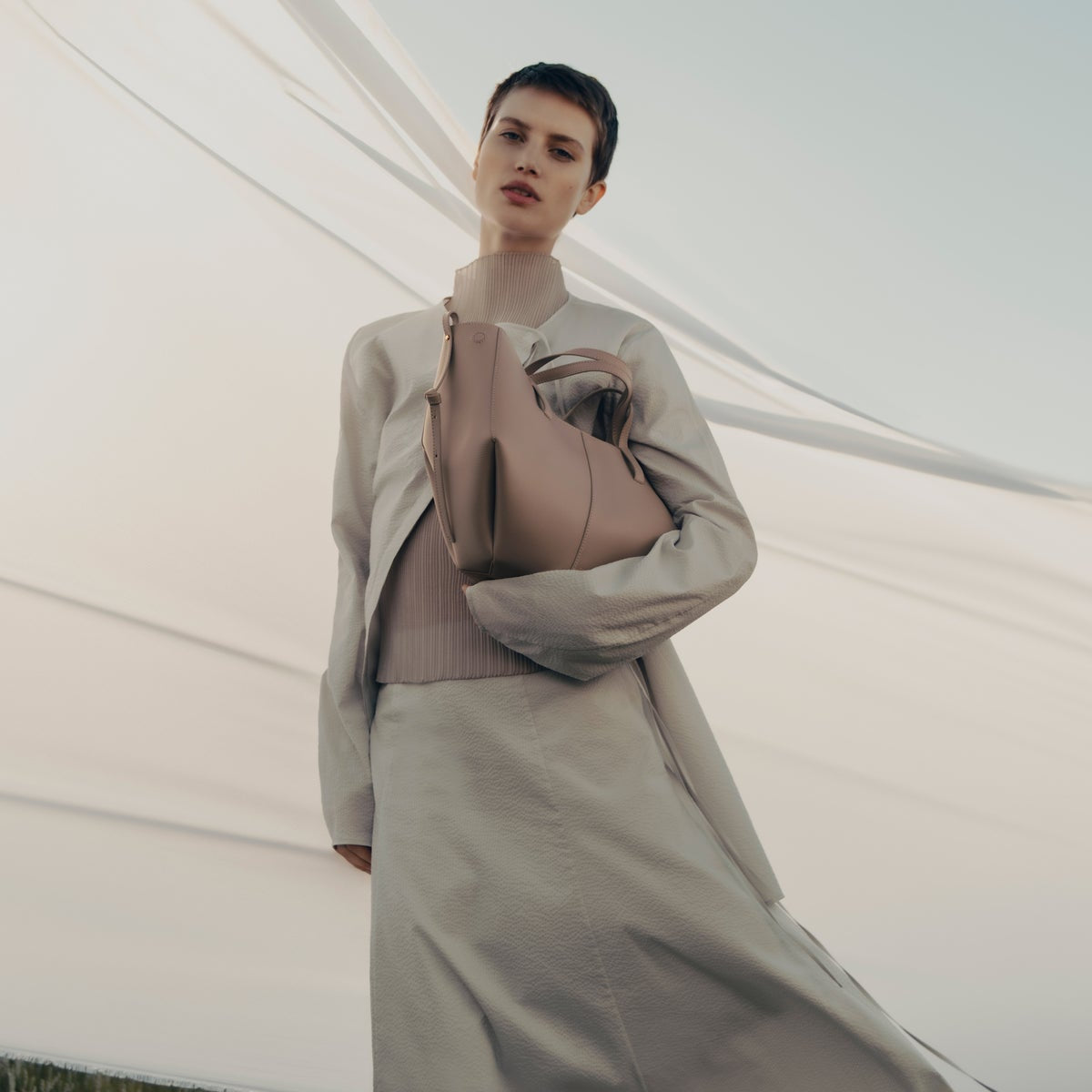 Polene Cyme Mini EDITION TEXTURED TAUPE