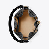 TORY BURCH T MONOGRAM LEATHER BUCKET BAG