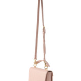 Valentino Bags Melia Satchel Bag with Quilted Design and V Logo In Cipria Pink