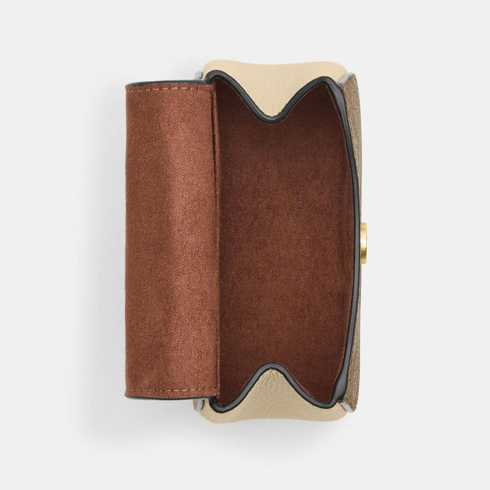 Coach Morgan Mini Card Case On A Chain In Signature Canvas
