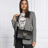 Pinko Leather messenger bag LOVE CLASSIC ICON