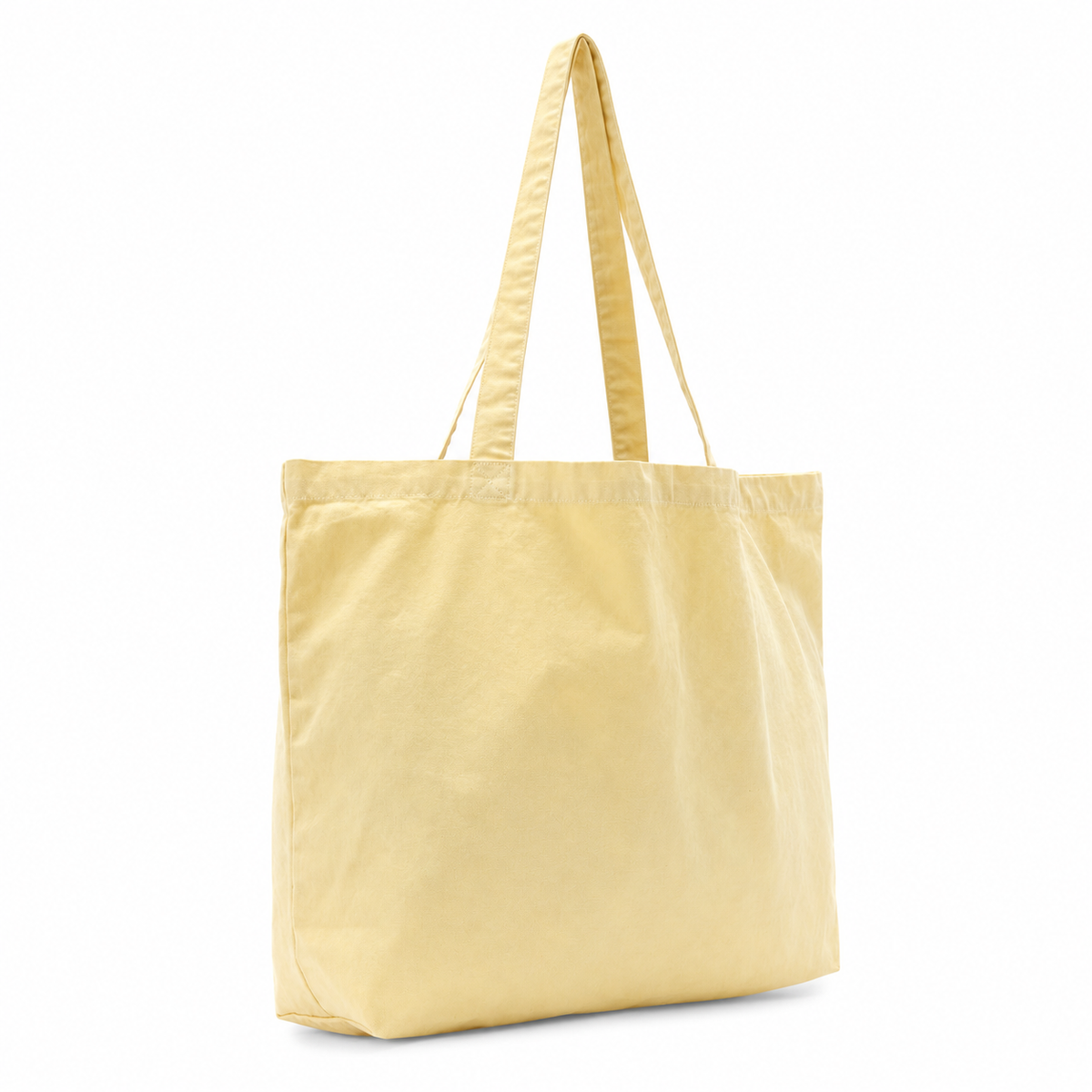 AllSaints Underground Logo White Print Tote Bag Mellow Yellow