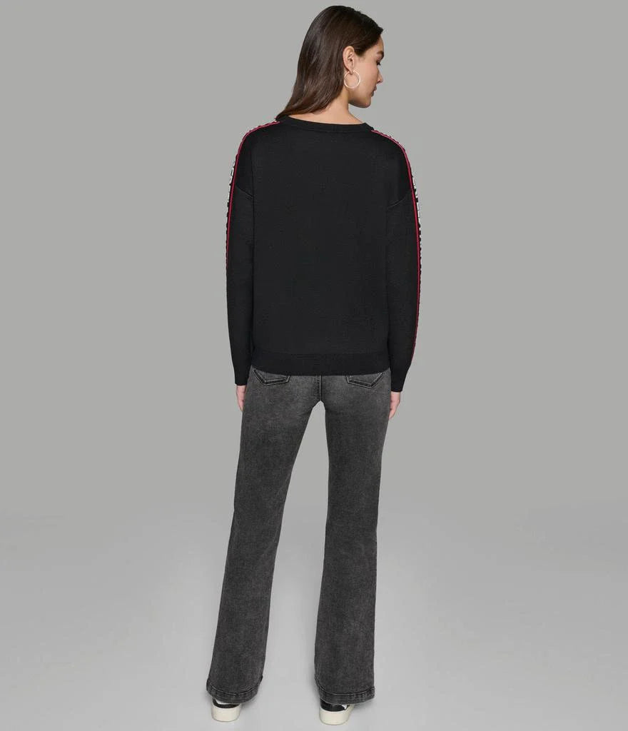 KARL CHARACTER SWEATER WITH LOGO TAPING size XL