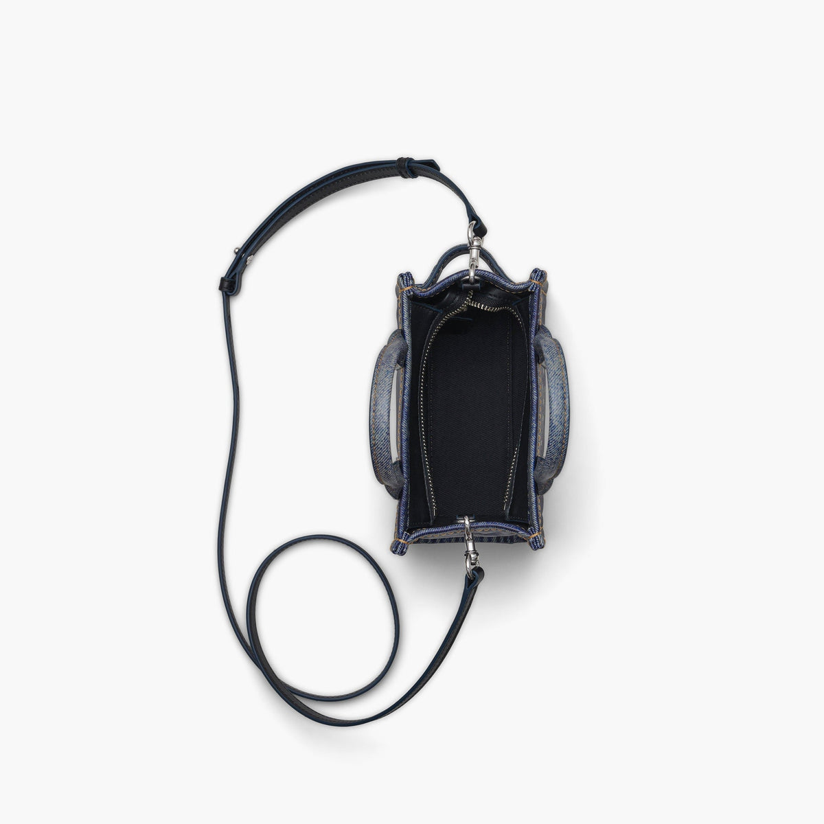 Marc Jacobs
THE DENIM-PRINTED LEATHER MICRO TOTE BAG