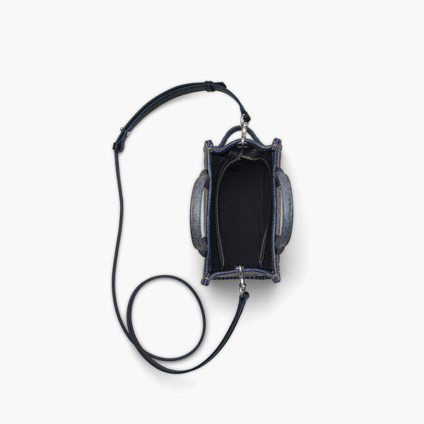 Marc Jacobs
THE DENIM-PRINTED LEATHER MICRO TOTE BAG