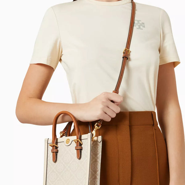 Tory Burch Mini T Logo Jacquard Woven Handbag