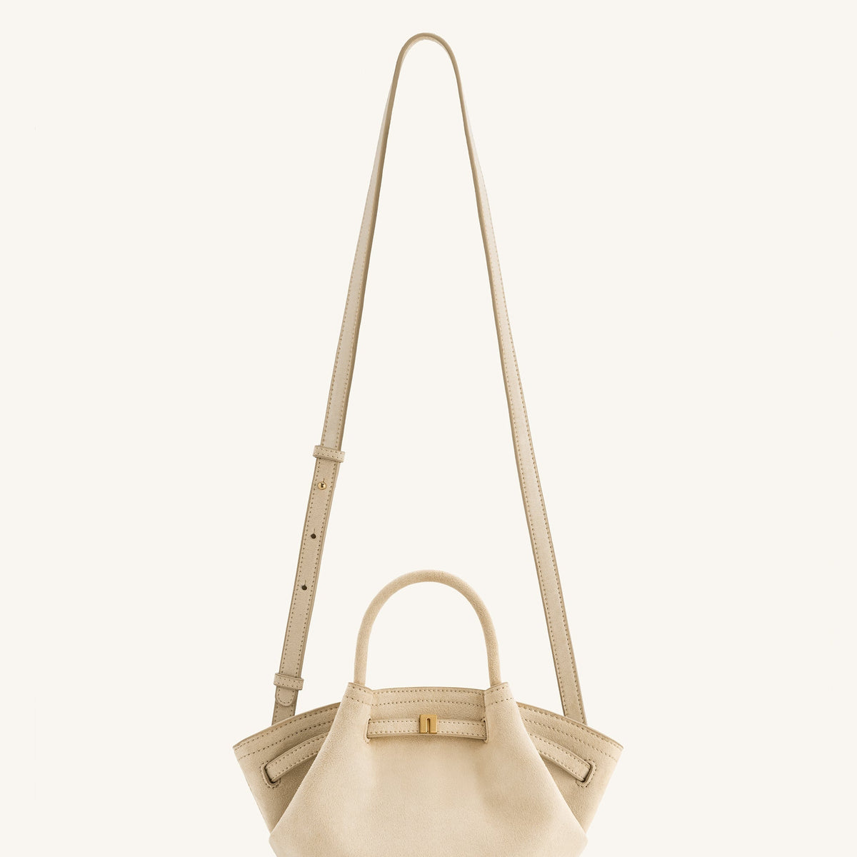 JW PEI
Hana Mini Faux Suede Tote Bag - off white