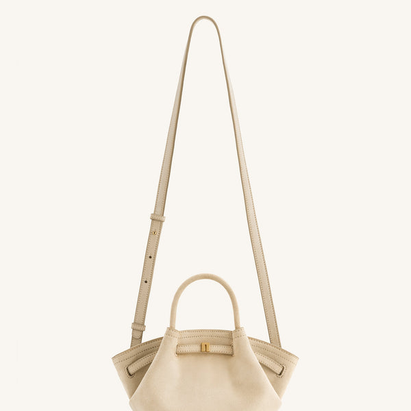 JW PEI
Hana Mini Faux Suede Tote Bag - off white