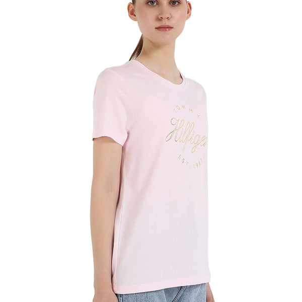 TOMMY HILFIGER T-Shirt Printed Regular Fit Baby Pink