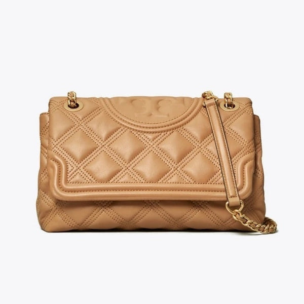 Tory Burch Fleming Soft Convertible Shoulder Bag in camel