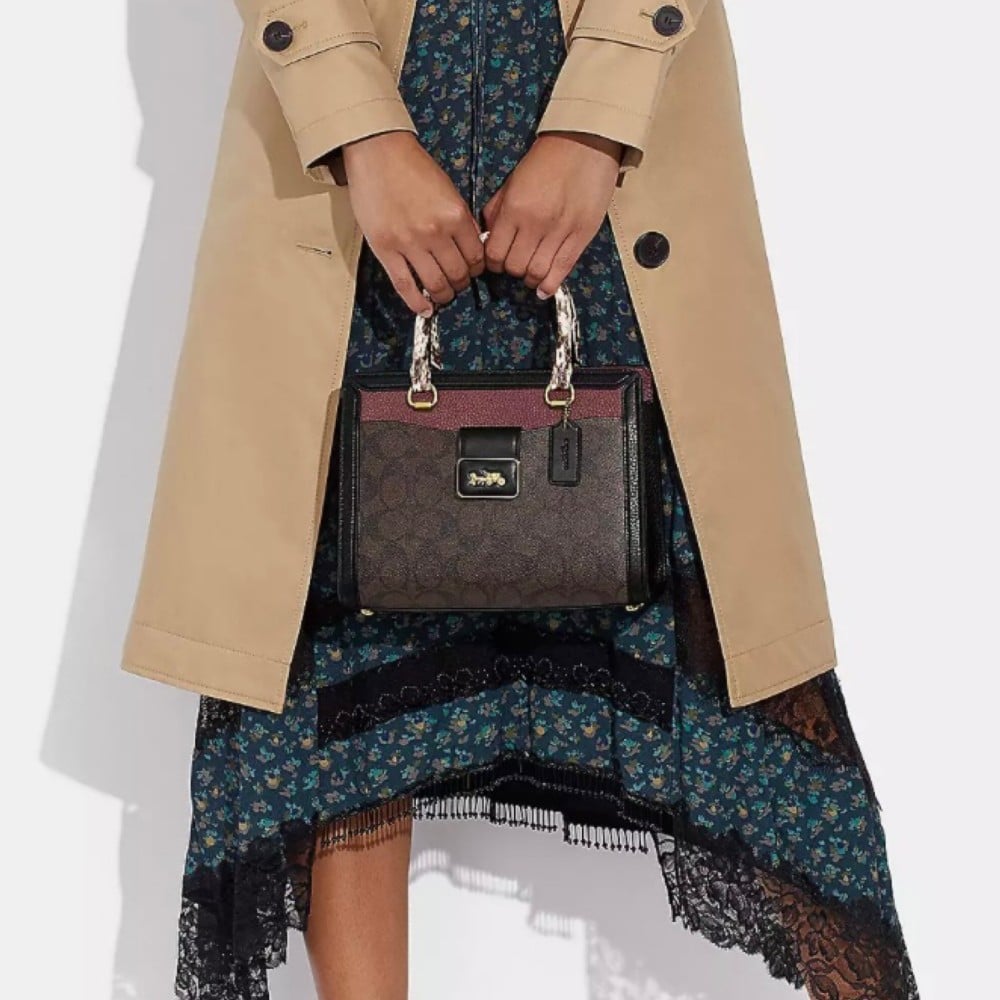 COACH GRACE MONOGRAM X PLUM MINI TOTE BAG