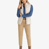 U.S. Polo Assn. Classic Puffer Vest in off white size L
