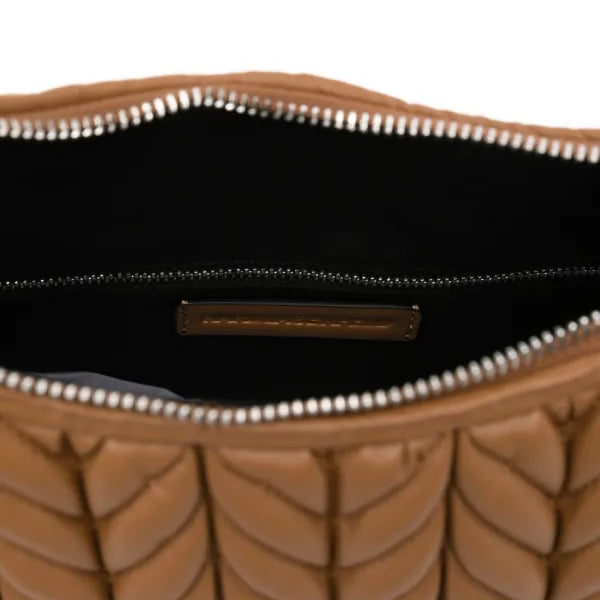 Karl Lagerfeld K/Weave Hobo Bag in caramel brown color