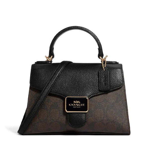 Coach Pepper Satchel In Signature Canvas Black