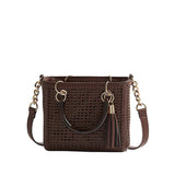 River Island Brown Woven Mini Tote Bag