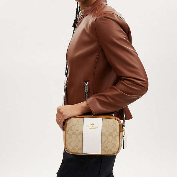 Coach Jamie Camera Bag In Signature Canvas With Stripe