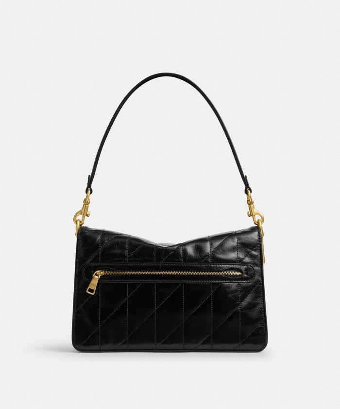 Coach Chain Tabby Shoulder Bag With Quilting in black