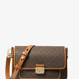 Michael Kors Bradshaw Medium Logo and Leather Messenger Bag