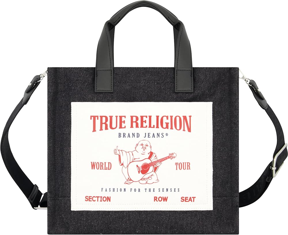 True Religion Tote, Women's Medium Travel Shoulder Bag with Adjustable Strap