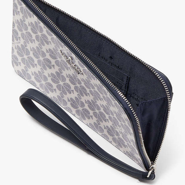 Kate Spade Lucy Spade Flower Medium L-zip Wristlet