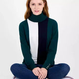Tommy Hilfiger Women's Cotton Vertical Stripe Turtleneck Sweater size L