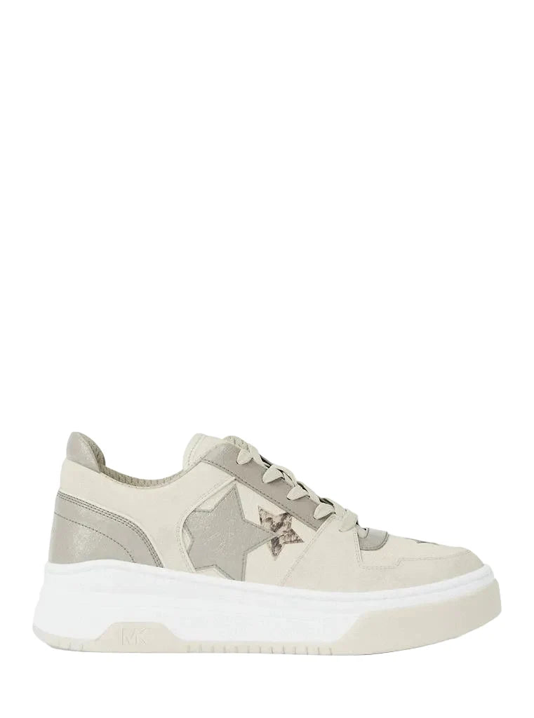 Michael Kors Outlet Women’s Lexi Embellished Mixed Media Sneaker size 8.5M