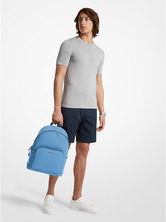 Micheal kors baby blue grained leather carry backpack