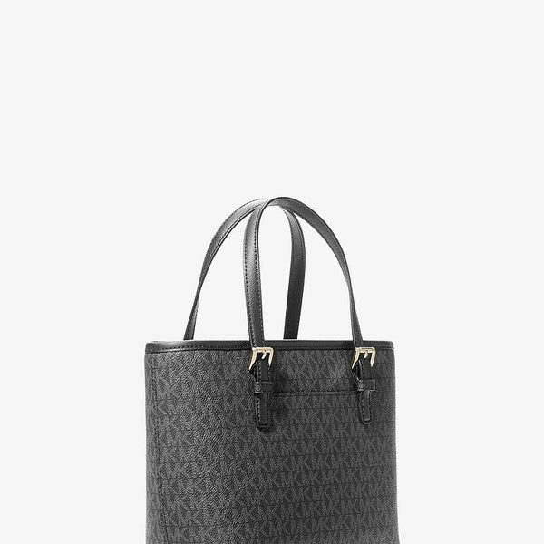 Micheal Kors small Jet Set Travel tote bag with top zip closure and logo in Black