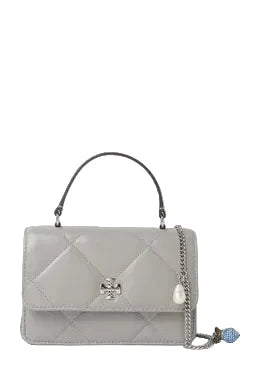 Tory Burch Kira Mini Bag with a Diamond-Patterned Quilted Design & Nappa Leather Chain