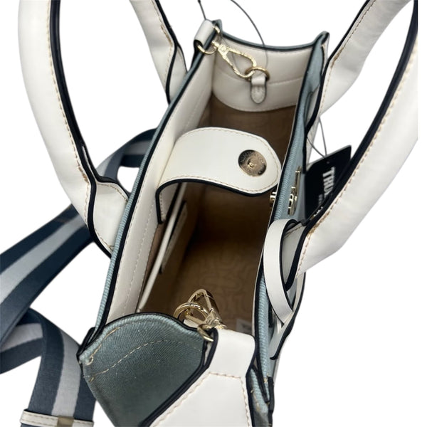 TRUE RELIGION MODERN EDGE DENIM TOTE LIGHT DENIM