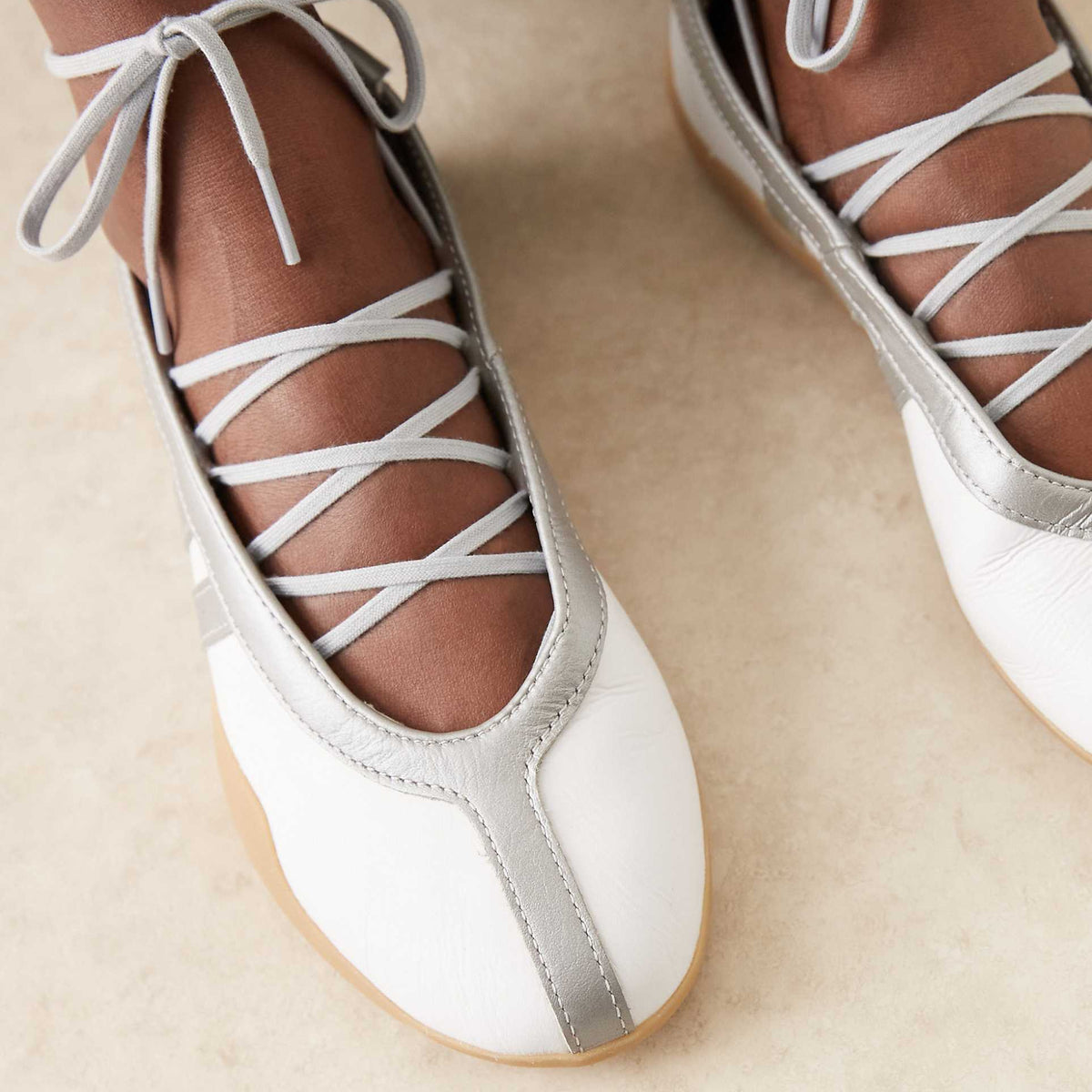 Adidas Taekwondo Mei Ballet Flats in White & Gray