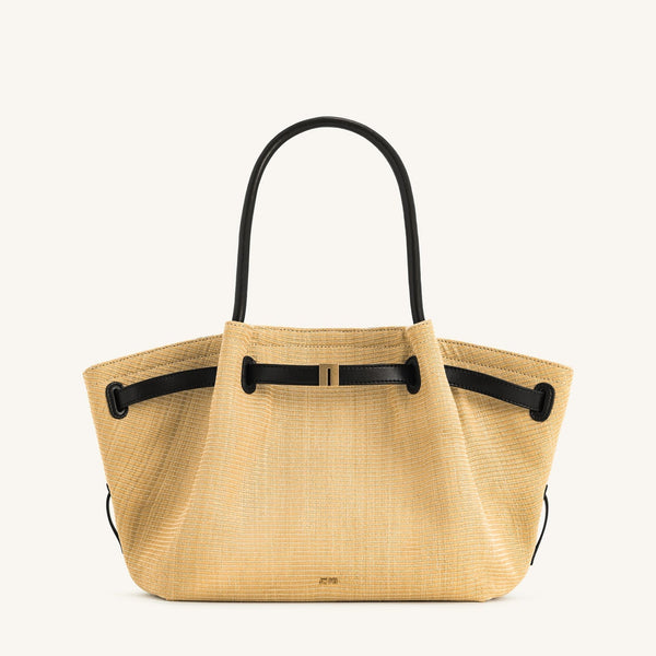 JW PEI Hana Medium Faux Straw Tote Bag in Brown Straw