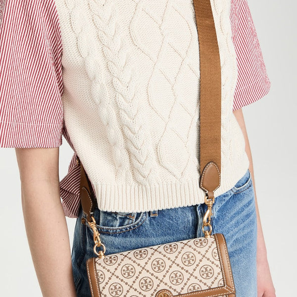 Tory Burch T Monogram Small Jacquard Shoulder Bag