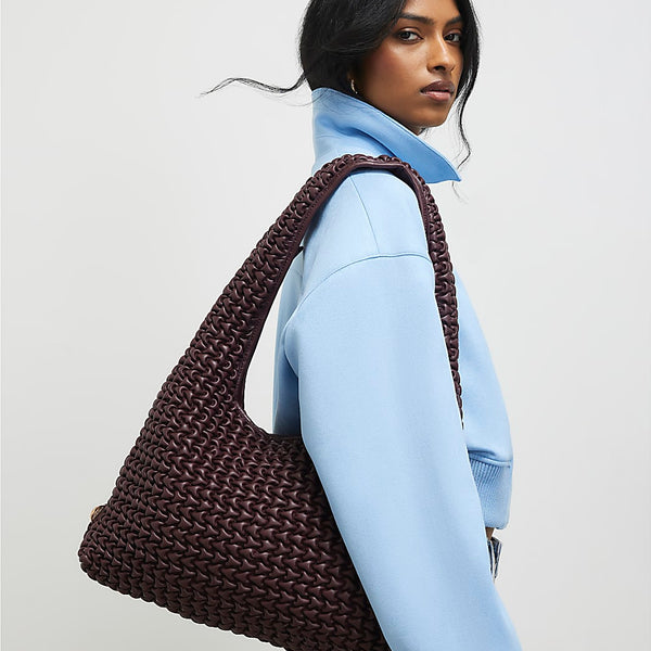 River island brown Red Textured Shoulder Bag